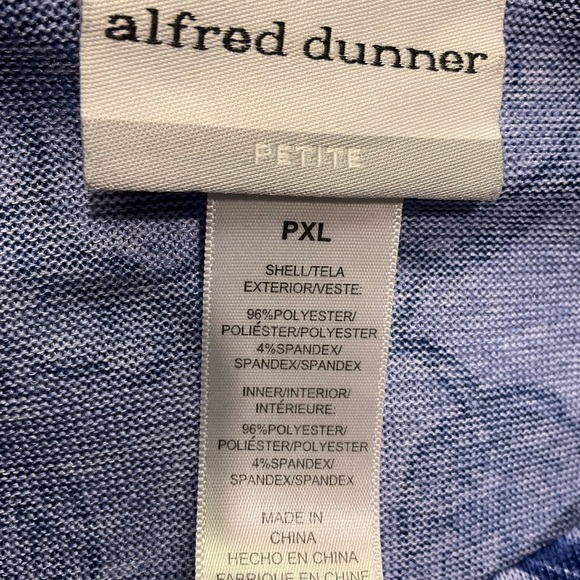 Alfred Dunner Jacket & Top 2 Fer Blue Floral PXL Top & Sweater - Picture 6 of 7